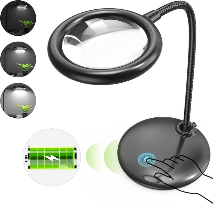 Loeplamp met Standaard - Lamp met Led Verlichting Draagbaar