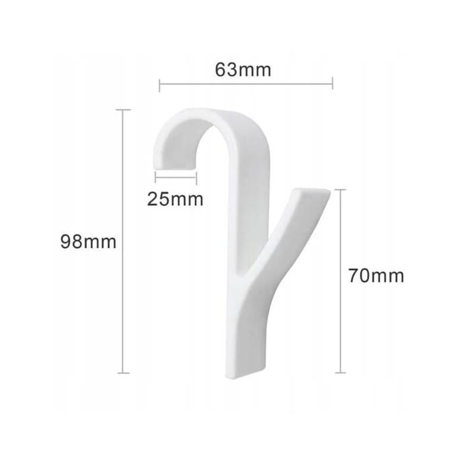 Hanger - haak - set van 2 - Zwart