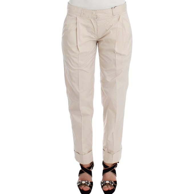 Plisségemepte Broek Beige