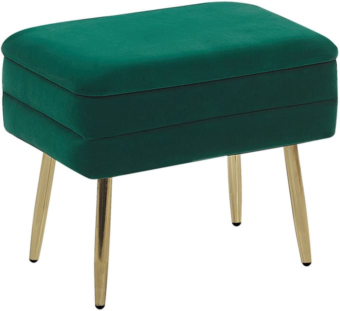 ODESSA - Hocker - Donkergroen - Fluweel