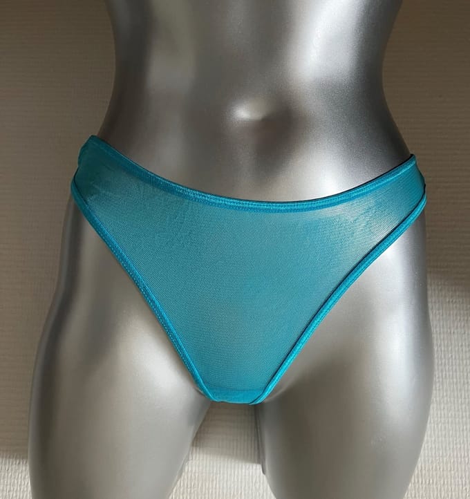 Pretty Polly Slip - String - Katoen Kruisje - Doorzichtig - Large - Turquoise