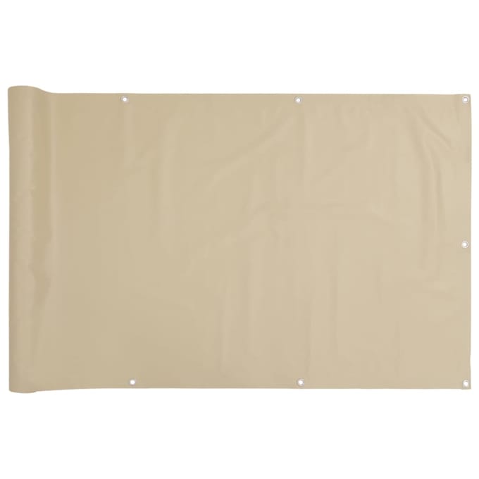 vidaXL - Balkonscherm - 90x500 - cm - oxford - stof - beige