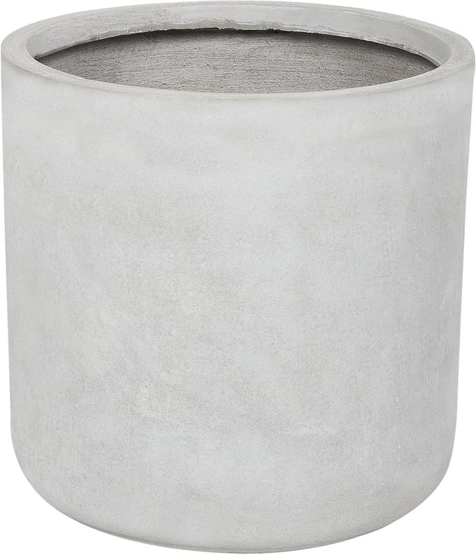 MESSENE - Bloempot - Lichtgrijs - 34 cm - Klei-vezelmengsel