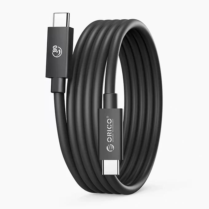 Orico Thunderbolt 5 Naar Usb-C Kabel 240W 1,5M 80Gbps Voor Snel Opladen