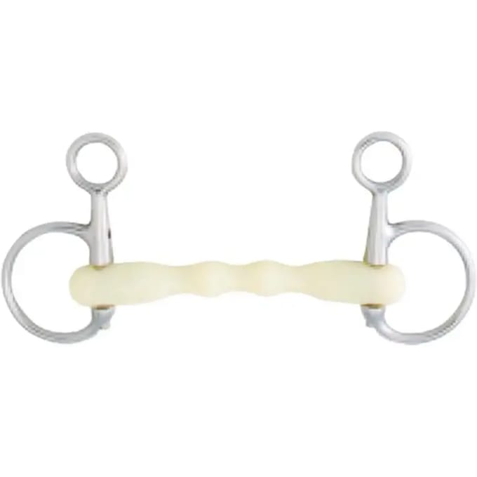 Baucher bit voor rechte paarden Soyo Happy mouth "mullen"