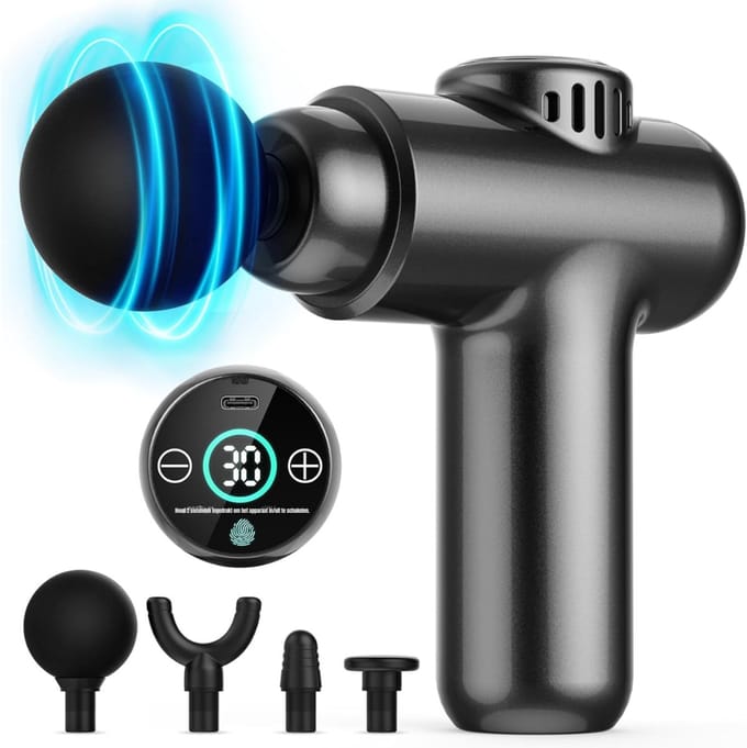 RWB® Massage Pistool - Massagepistool - Massage Gun - Zwart -13 x 15 x 5 cm