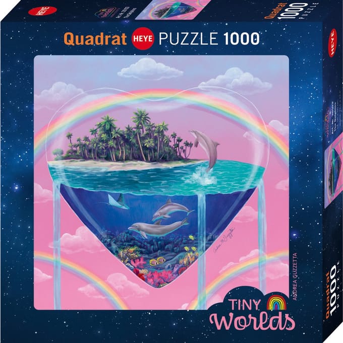 Heye puzzel dolfijnen 1000 stukjes vierkant Tiny Worlds.