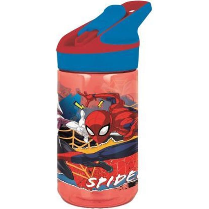 Marvel's Spider-Man Tritan Premium Drinkfles - 480 ml – Sluit goed af – Drinkfles voor kinderen – Rood/Blauw