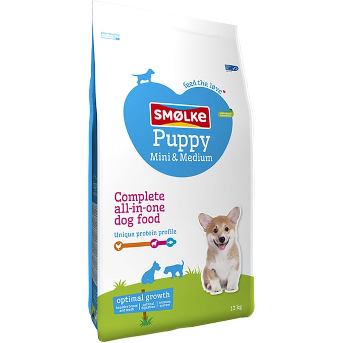 12kg Puppy Mini/Medium Smølke Hondenvoer