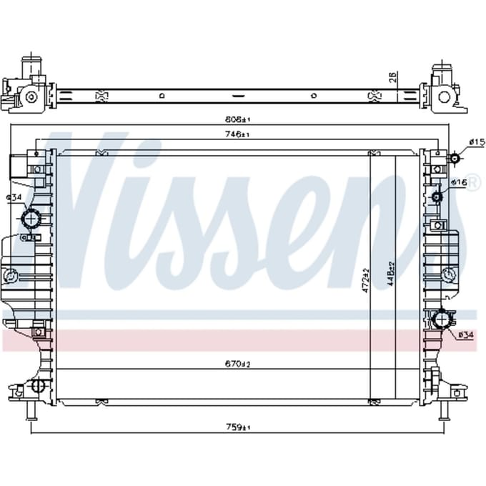 Radiator, motorkoeling NISSENS 620156