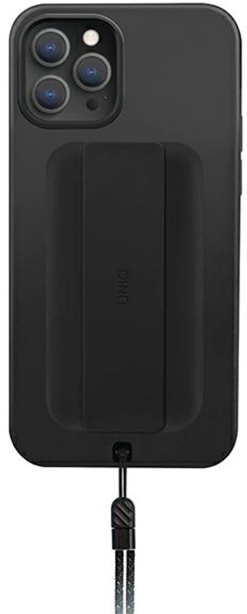 UNIQ Heldro Serie - Antimicrobieel iPhone 12 Pro Max Hoesje - Zwart - FlexGrip - Hygiëne