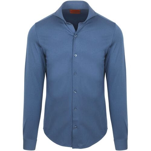 Suitable Sorona Overhemd Denim Blauw - Maat 40 - Heren - Overhemden Formeel
