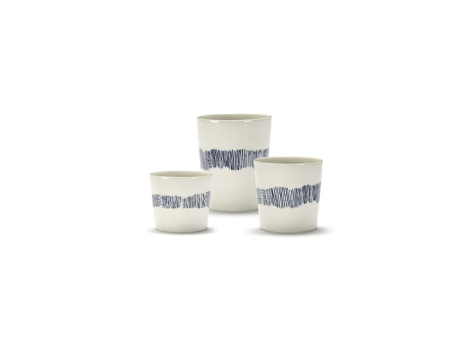 Serax Feast Espressokopje - Set - wit / stripes blauw
