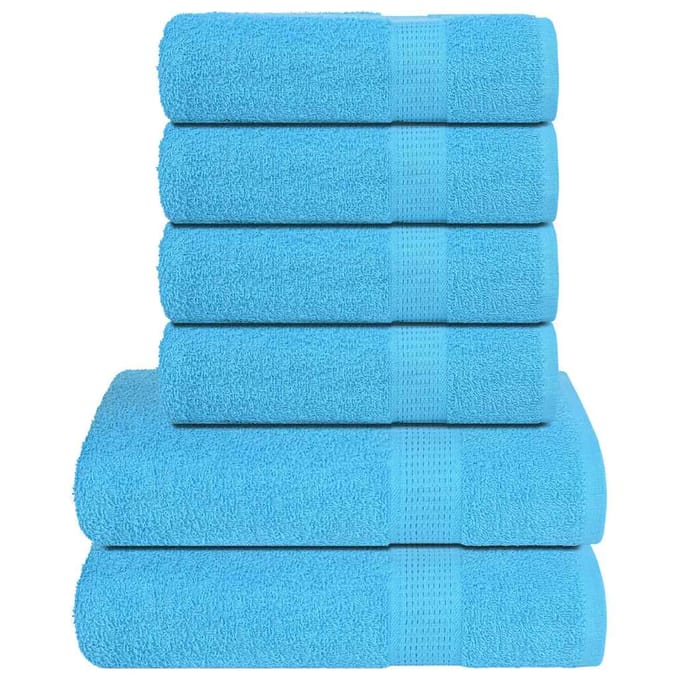 vidaXL - 6-delige - Handdoekenset - FROGN - 360 - g/m² - turquoise