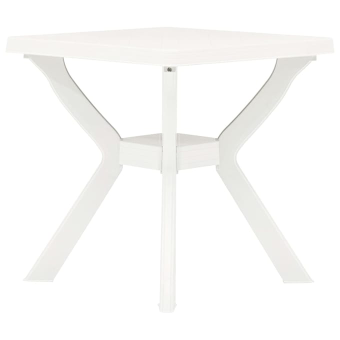 vidaXL - Bistrotafel - 70x70x72 - cm - kunststof - wit