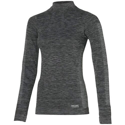 Heatkeeper Thermoshirt Lange Mouw Dames Premium Zwart Melange-S