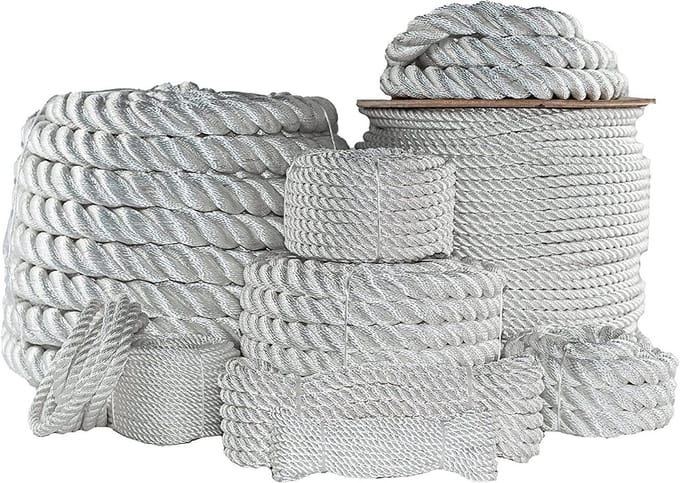 Twijndraad Nylon Touw - Sterk Multifunctioneel Nutslijn voor Klussen en Hobby (Wit)
