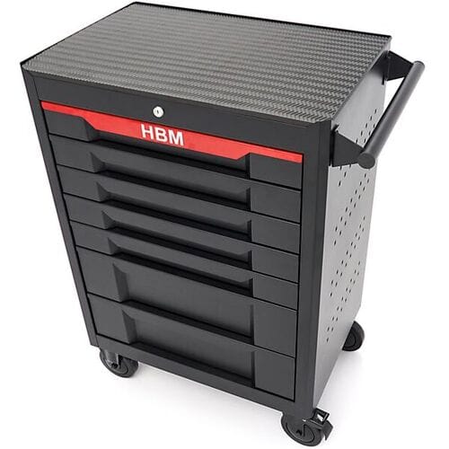 HBM gereedschapswagen 7 laden, 68 cm , zwart