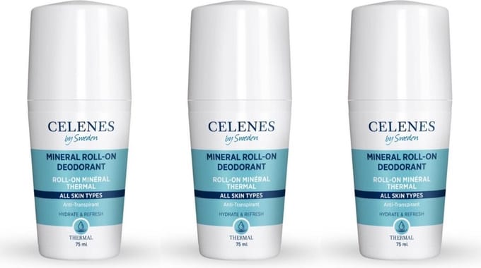 Celenes by Sweden Thermal Roll-On Deodorant - 75 ml x 3 stuks - Geurloos & Antitranspirant