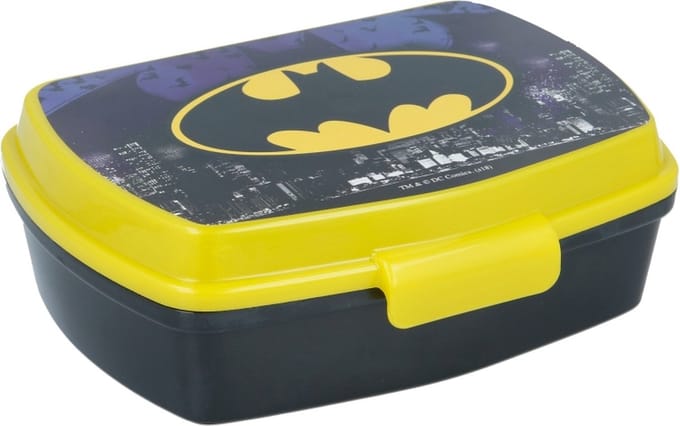 Batman broodtrommel - geel/zwart - Bat-Man lunchbox