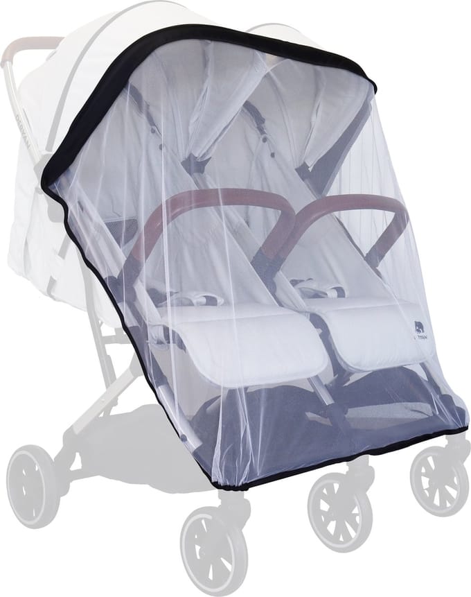 Deryan Rolo X2 Klamboe voor dubbele buggy - muskietnet