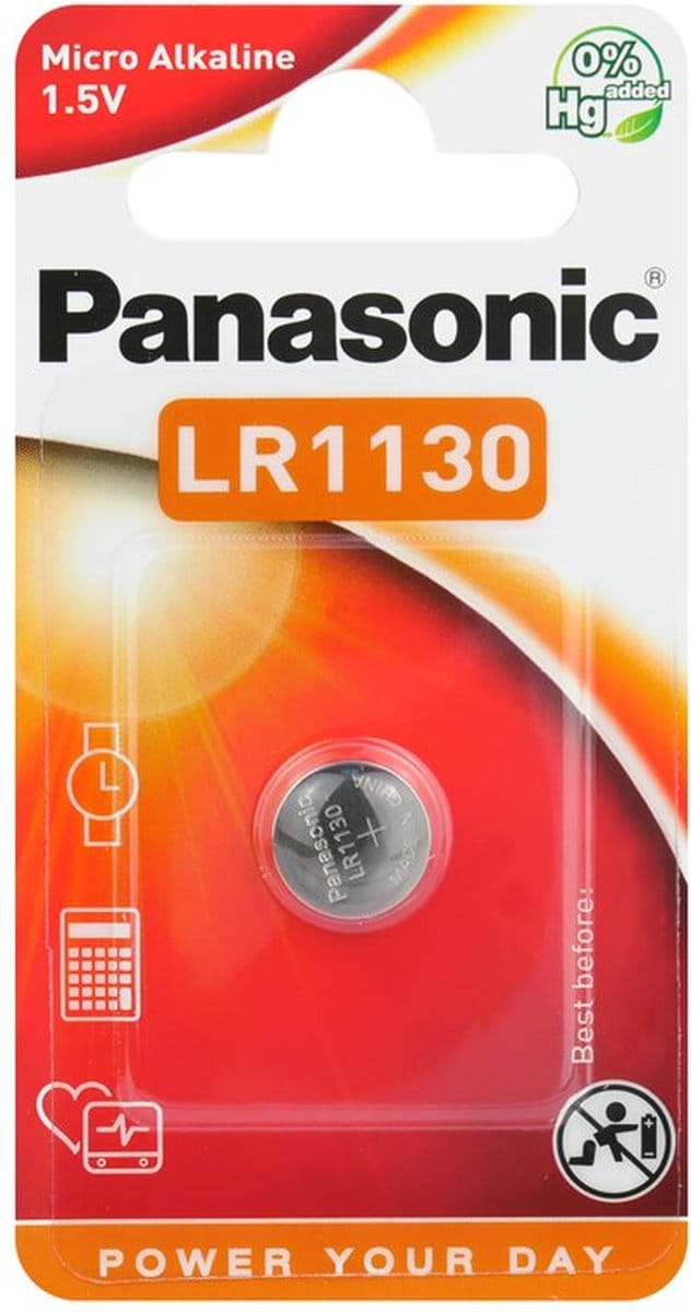 Batterij panasonic knoop lr1130 alkaline