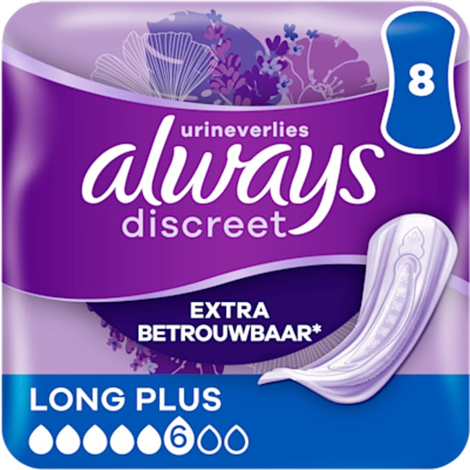 Always Discreet Incontinentie Verband Long Plus - 8 stuks