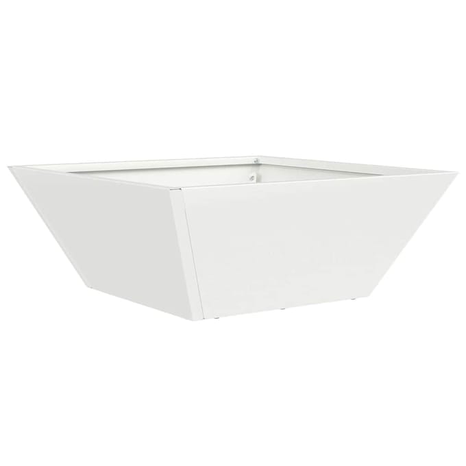 vidaXL - Plantenbak - Wit - 40 - x - 40 - x - 15 - cm - Koudgewalst - staal