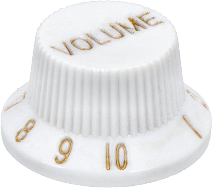 Potmeterknop - Belknop voor ST-gitaar - Fazley 10633 - Wit
