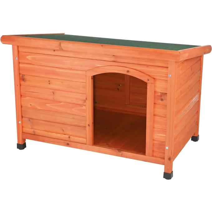 Hondenhok Trixie - Classic Bruin - Vurenhout, Plat Dak, 85x58x60 cm