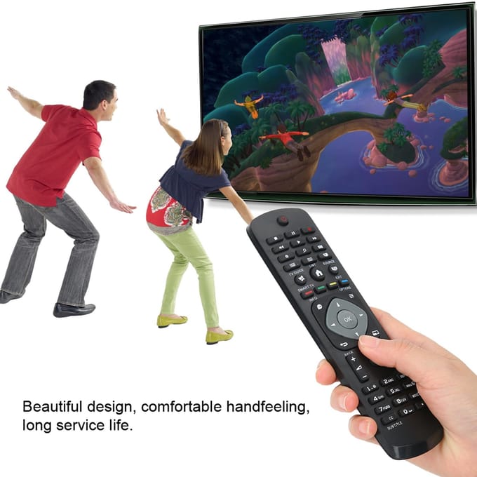 Télécommande de remplacement ABS de qualité supérieure pour téléviseur Philips YKF347-003 gray