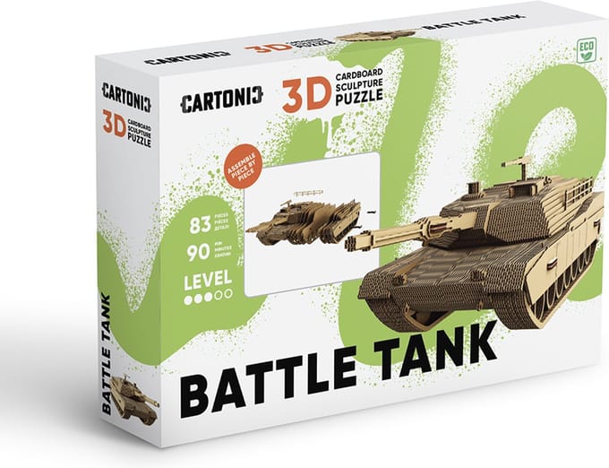 Cartonic - BATTLE TANK - 3D puzzel- puzzels- DIY- kinderen en volwassenen