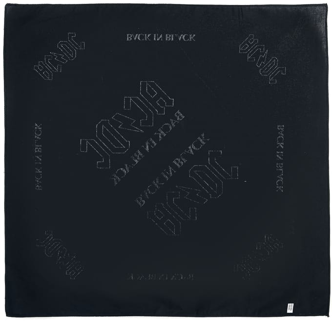 AC/DC Back in Black - Bandana Unisex Doek - zwart - Standard