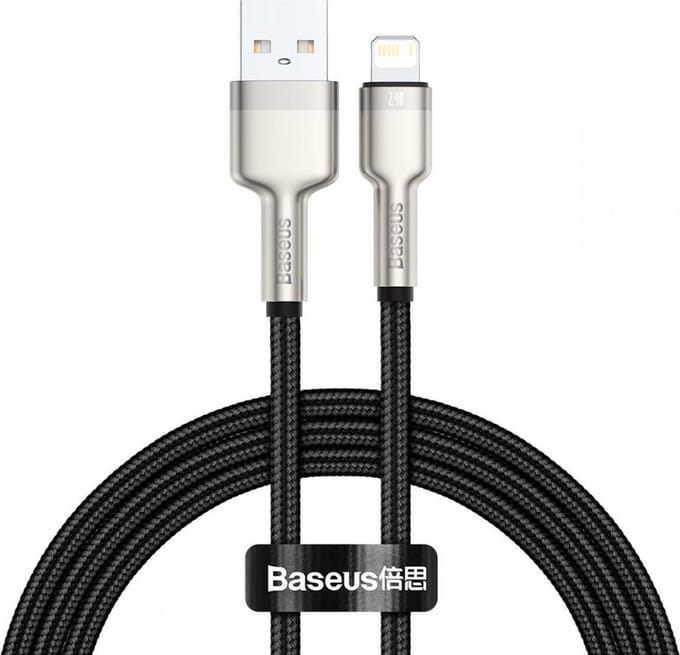 Baseus - Cafule - Series Metalen Data USB-A/Lightning 2.4A kabel 1m - zwart