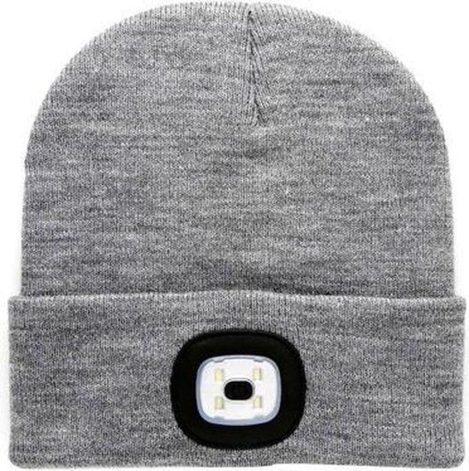 FEDEC warme LED muts - Unisex - One size - Grijs