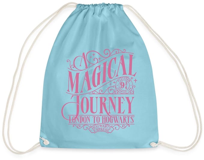 Harry Potter Perron 9 ¾ Ontwerp In Roze & Blauw Gymtas