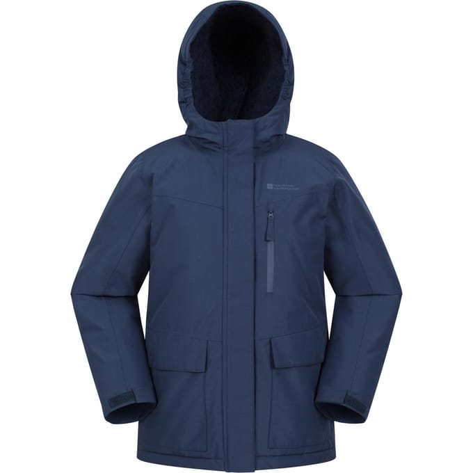 Mountain Warehouse Kinder/Kinder Noah Borg Gevoerd Waterdicht Jasje (Marine)