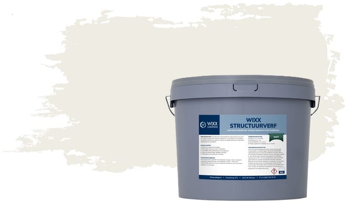 Wixx Structuurverf Mat - 10L - 10L - RAL 9010 | Zuiver Wit