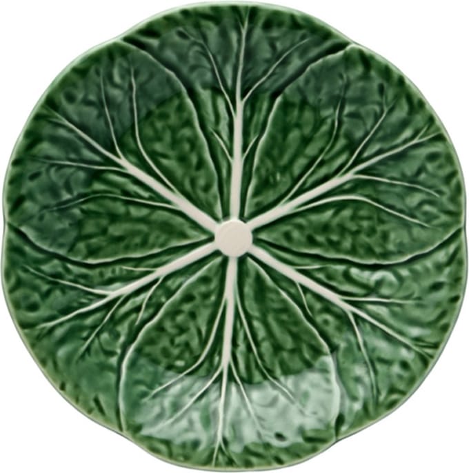 Bordallo Pinheiro koolblad bordje Leaf 19 cm - Groen - set van 4
