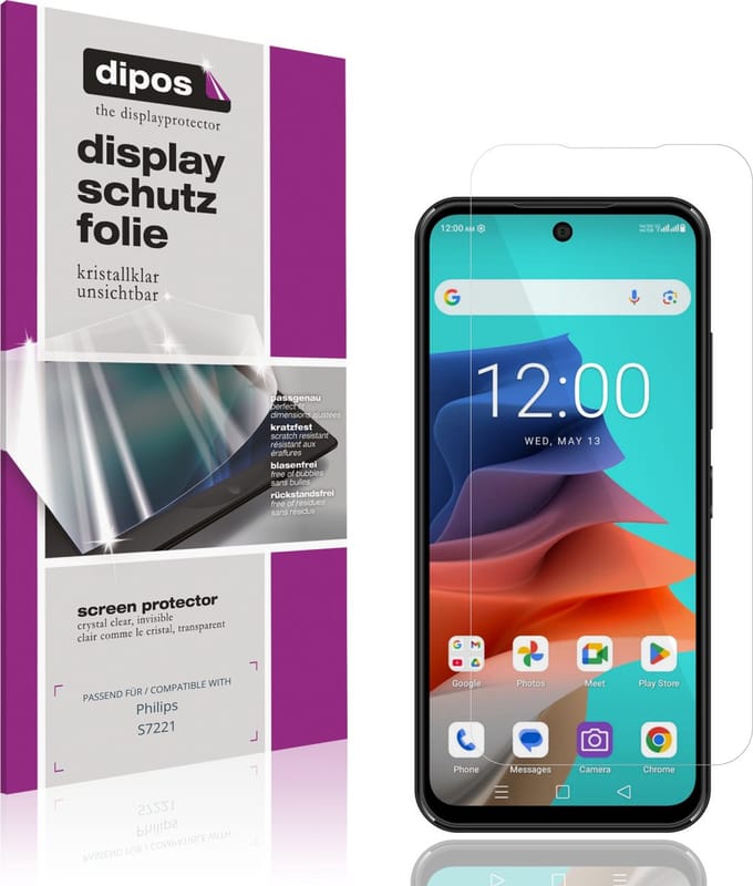 dipos – 4x Beschermfolie geschikt voor Philips S7221 | Krasbestendige & heldere Screenprotector Ultra-Thin