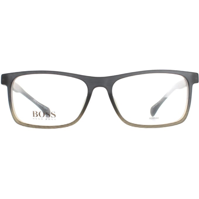 Hugo Boss rechthoekige heren grijs bruin patroon baas 1084/it