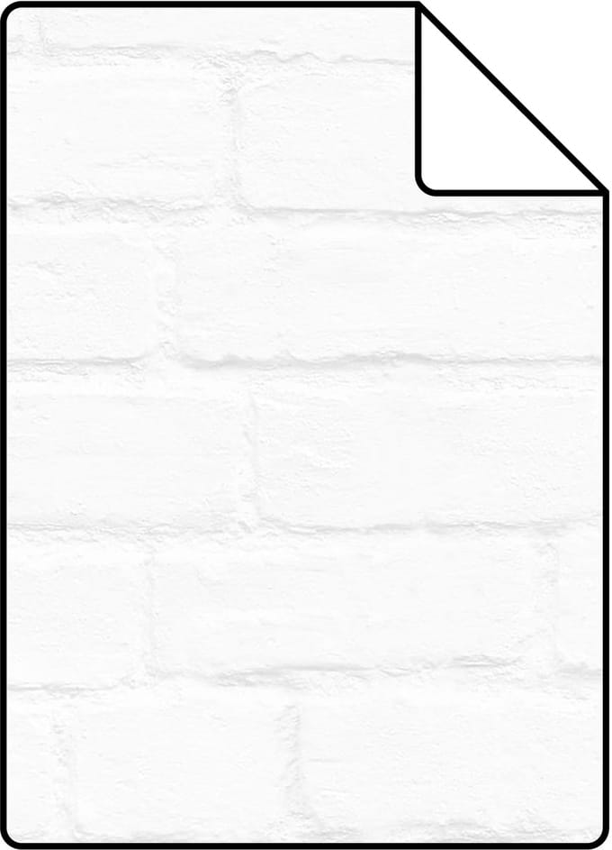 Proefstaal Origin Wallcoverings behang bakstenen mat wit - 26,5 x 21 cm - 347486-S