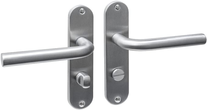 Intersteel Deurkruk Luzern basic op schild ovaal 185x41mm wc 63/8 rvs