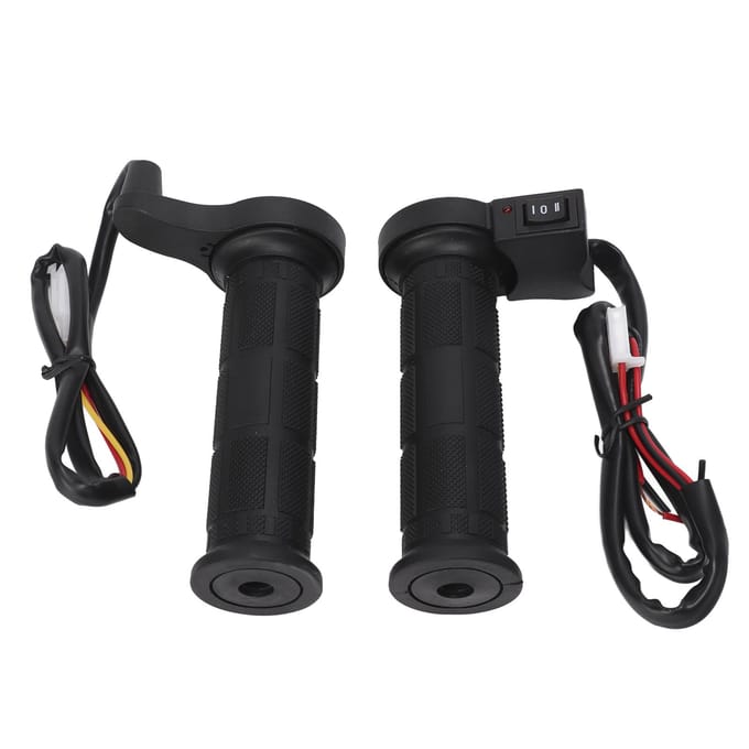 1 Paar Motor Verwarmde Handvatten Universeel Elektrische Verwarming Stuur Gemodificeerde Accessoires 22mm black