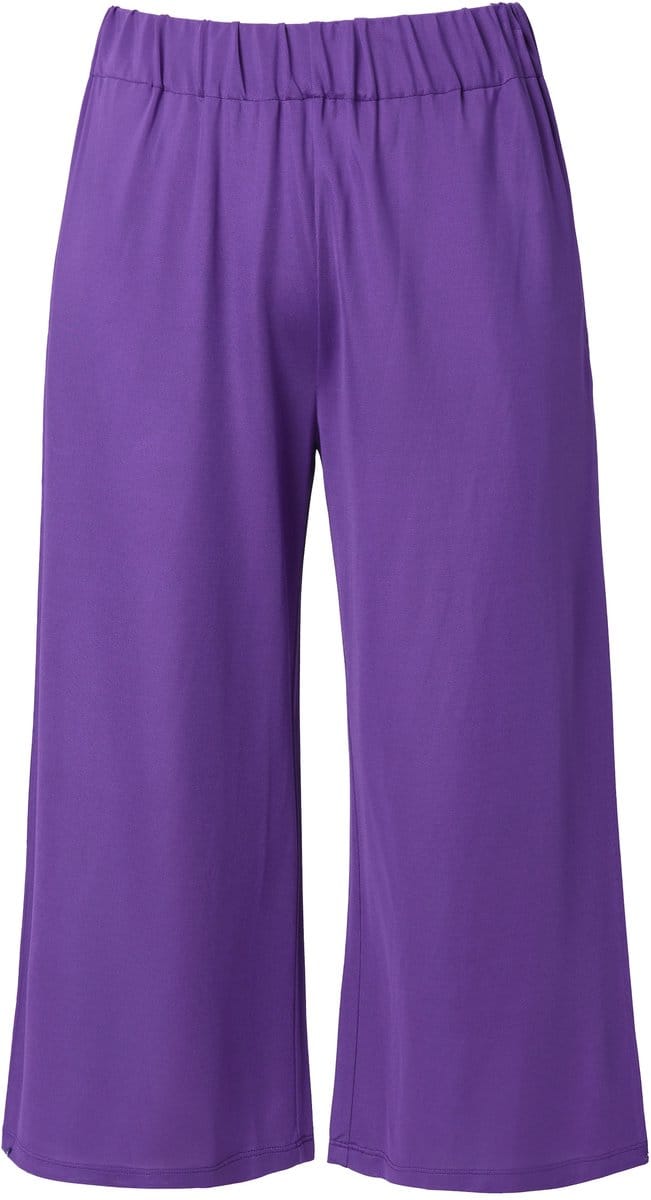 Ulla Popken - Dames - Slinky culotte kuitlengte wijde pijpen - Ultraviolet - Maat 42+