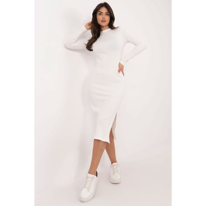 Cozy Edge Dress - White / One Size