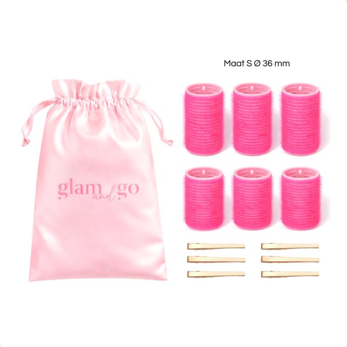 Glam and Go Krulspelden - Haarrollers en haarklemmen - Haar rollers - Kleefrollers- Hair Rollers & Clips - 36 mm