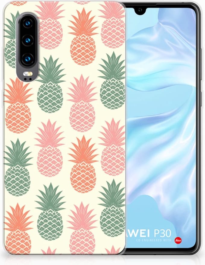 Huawei P30 Siliconen Case Ananas