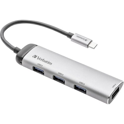 Verbatim Adapterhub USB-C - 4xUSB-A 3.2 aluminium/aluminium 49147