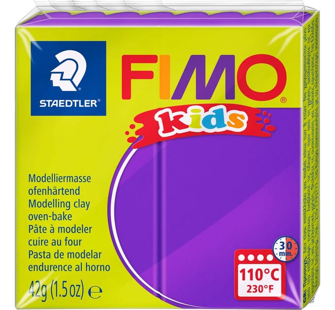 Fimo Kids boetseerklei 42g lila Klei